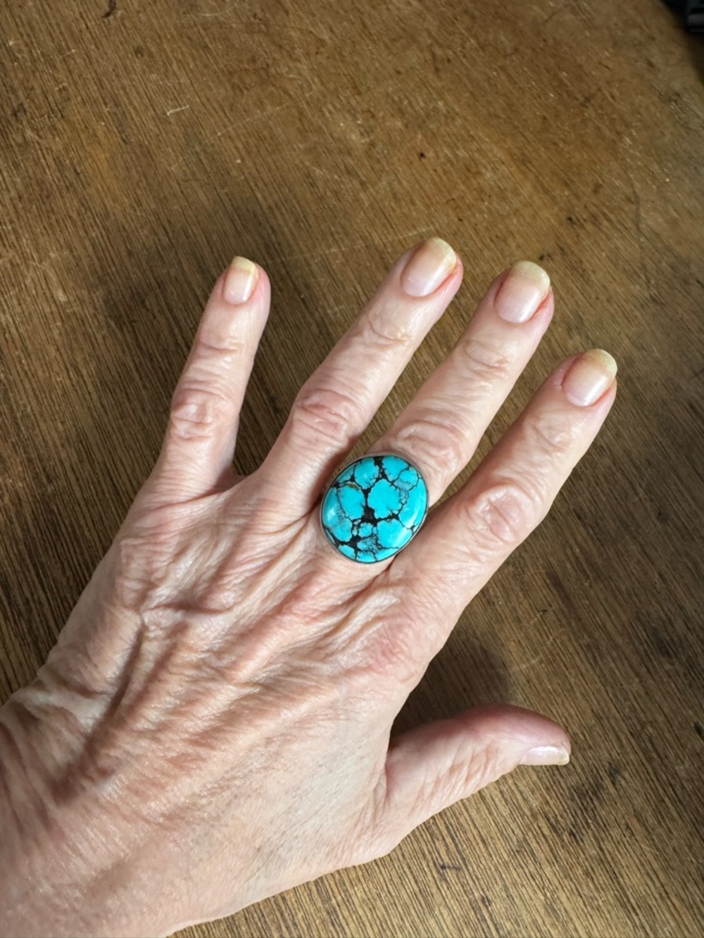 Turquoise silver ring - Picture 4 of 7